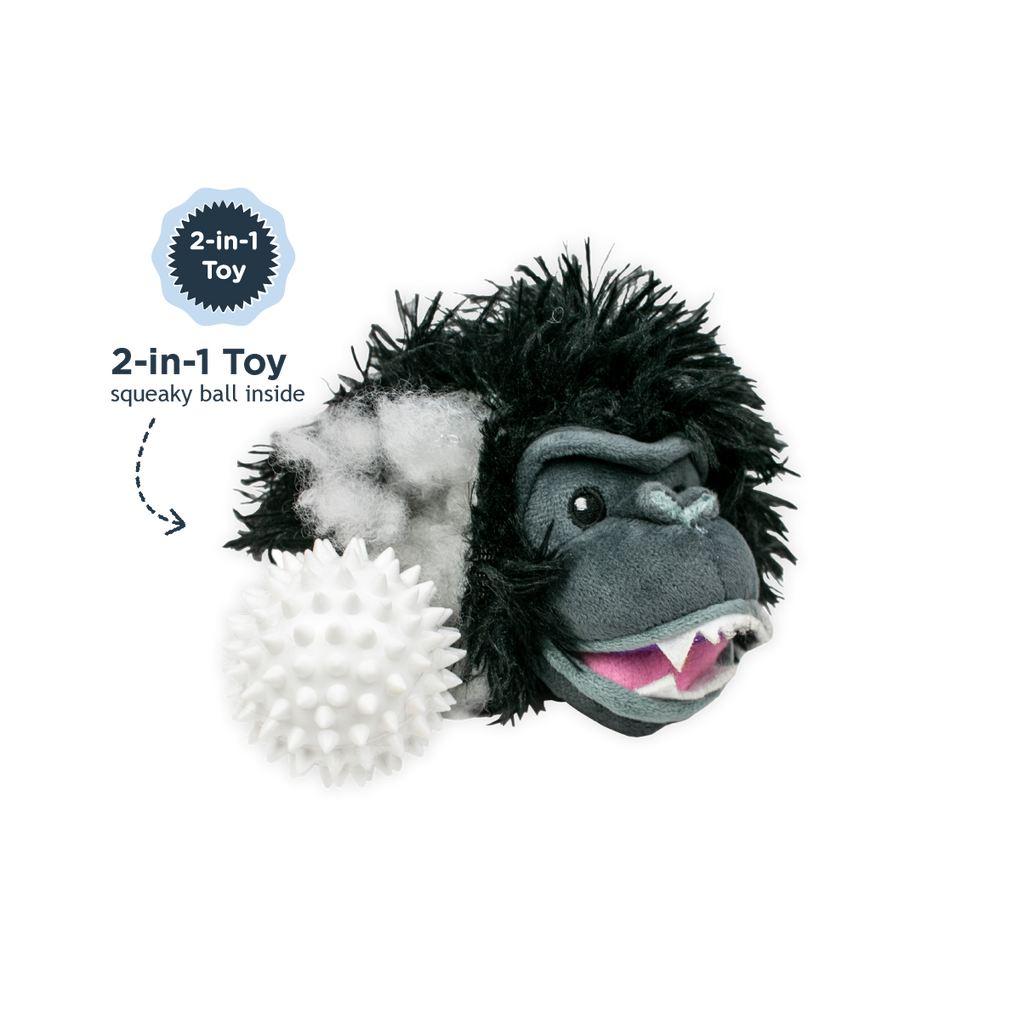 Gorilla 2-in-1 Fetch Ball Dog Toy