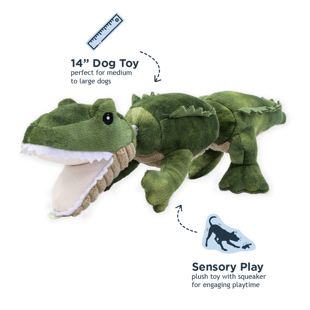 Tall Tails Gator Jointed Shake Play Dog Toy