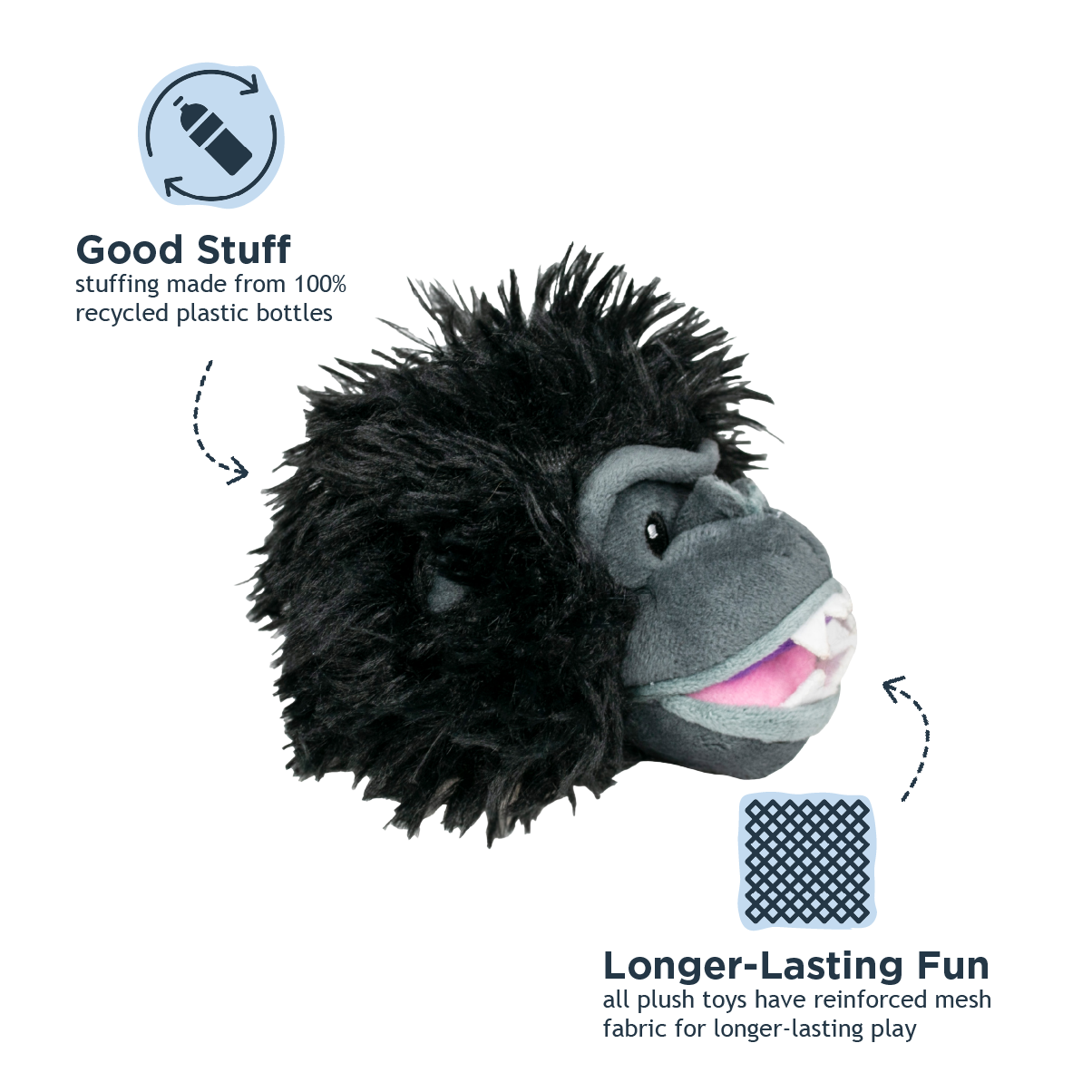 Gorilla 2-in-1 Fetch Ball Dog Toy
