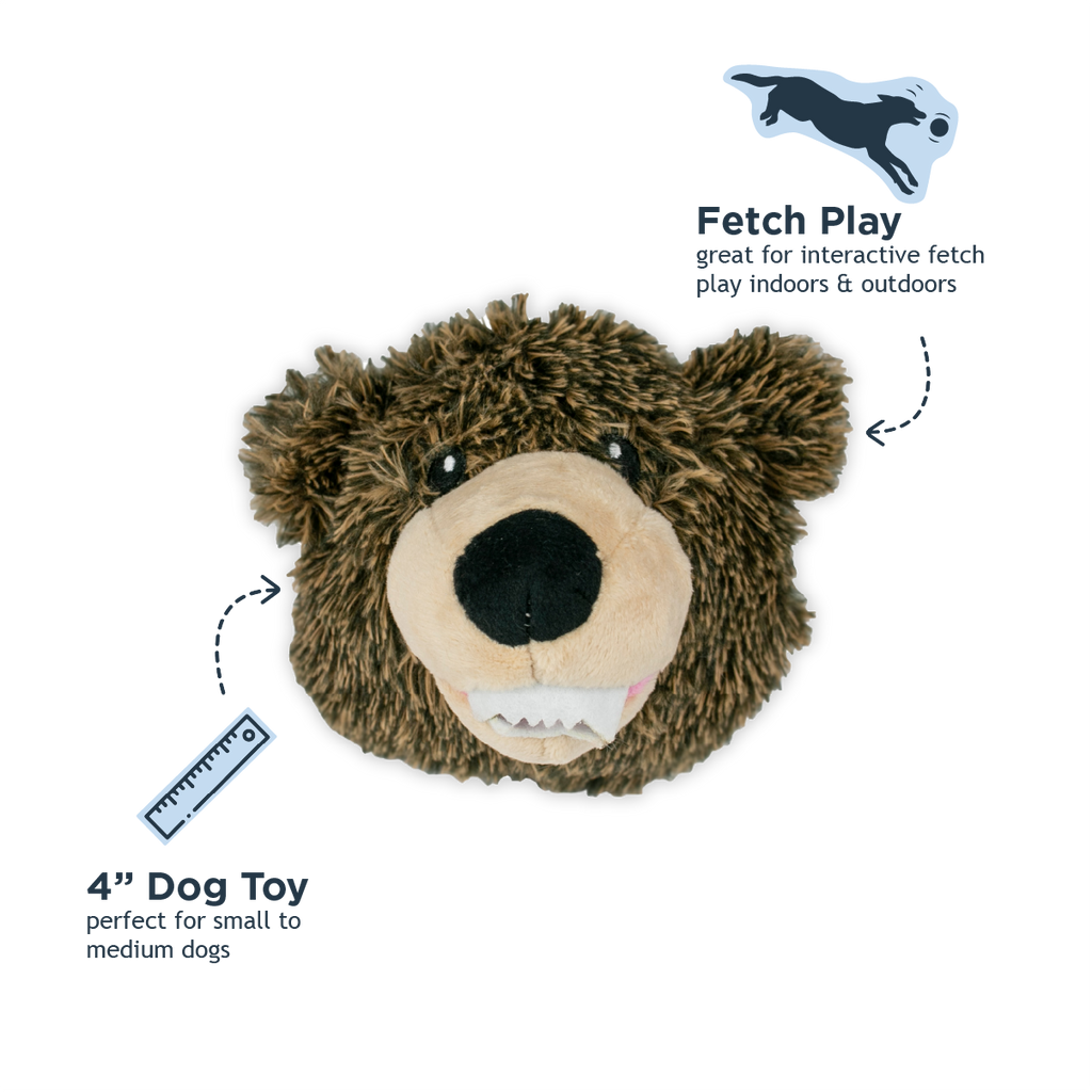 Grizzly 2-in-1 Fetch Ball Dog Toy