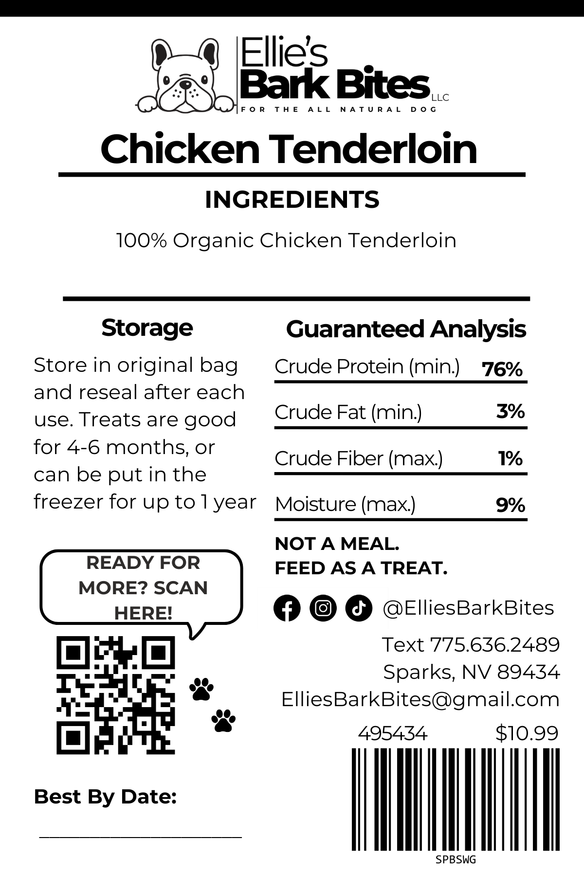 🐔 Freeze Dried Chicken Tenderloin Dog Treats