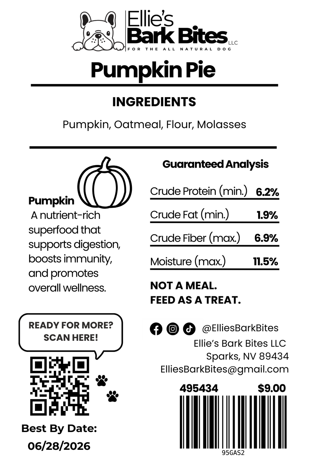 🎃Pumpkin Pie🥧All Natural Dog Treats