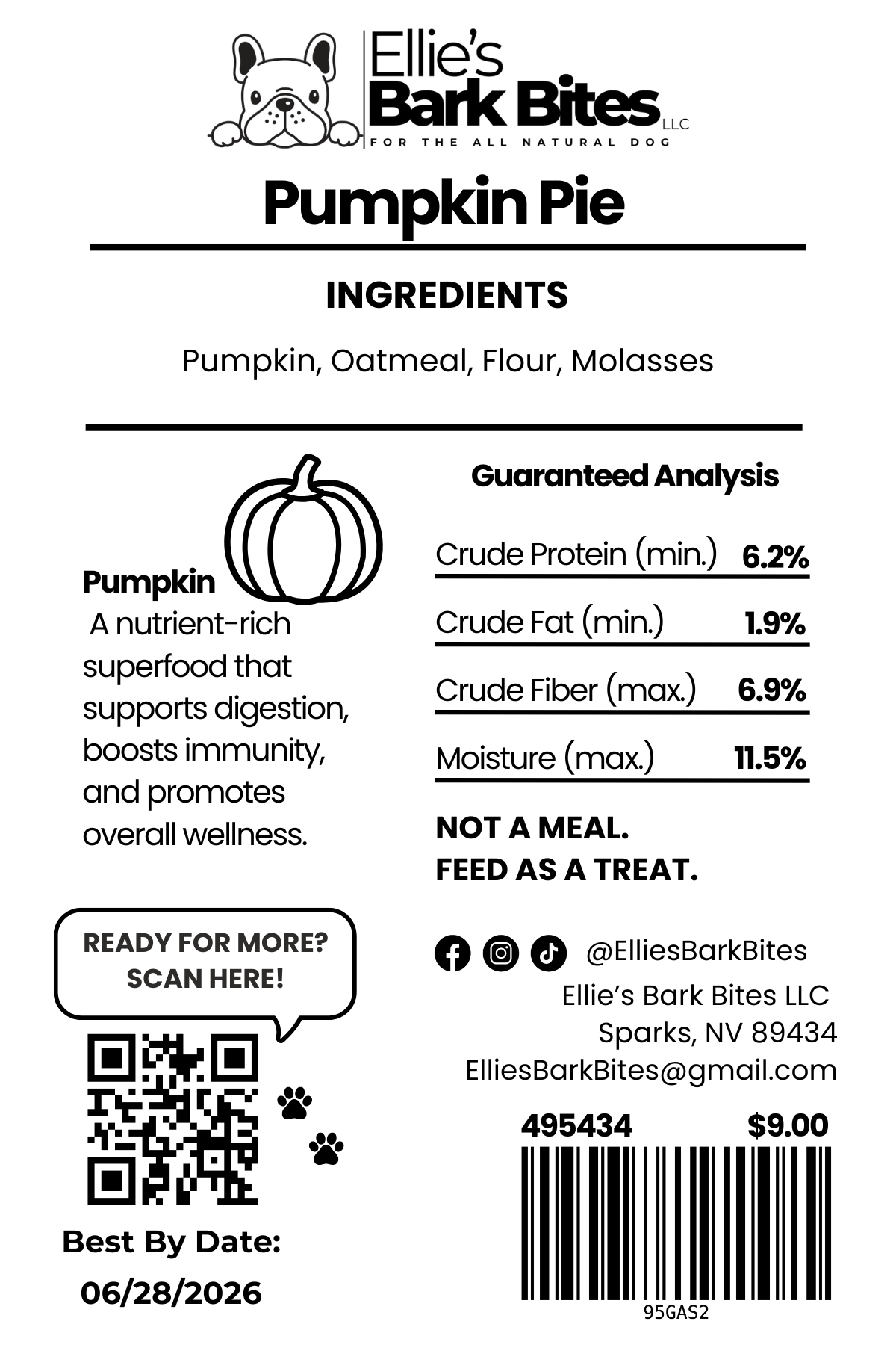 🎃Pumpkin Pie🥧All Natural Dog Treats